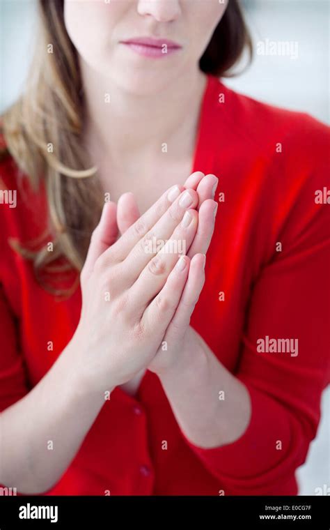 Woman With Painful Hand Stock Photo Alamy