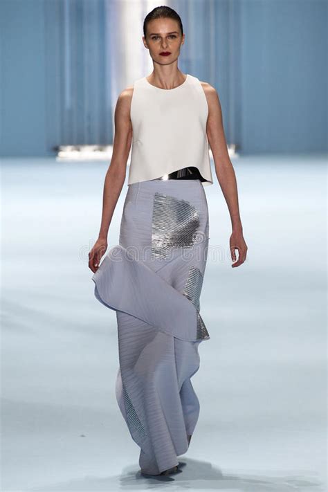 Model Vasilisa Pavlova Walks The Runway Wearing Carolina Herrera Fall