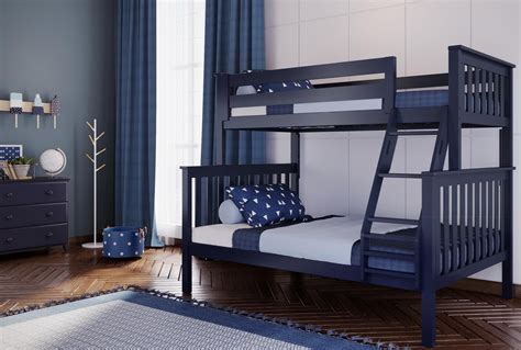 Jackpot Kids Bunk Beds Kent Twinfull Bunk Bed In Blue Wangle Ladder