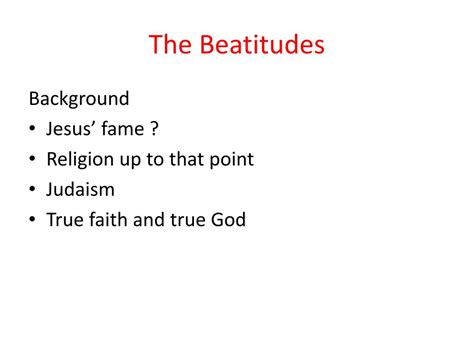 Ppt A Review Of The Beatitudes Powerpoint Presentation Free Download