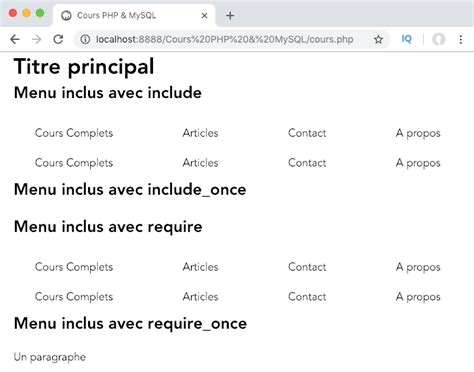 Sehingga dapat disimpulkan bahwa server sebagai. Inclure des fichiers dans un autre en PHP avec include et ...