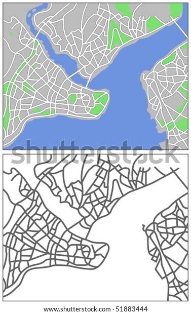 Layered Vector Map Istanbul Stock Vector Royalty Free 51883444