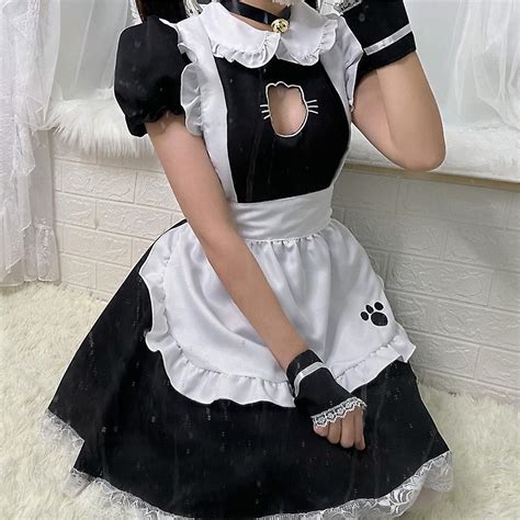 Maid Outfit Cosplay Sexy Lolita Anime Cute Soft Girl Maid Uniform Appealing Set Stage Costume
