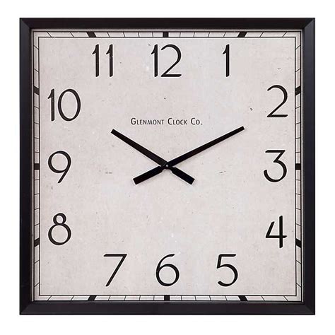 Black Modern Square Clock With Images Square Clocks Square Wall