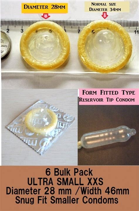Various Qty Ultra Small Xxs Condoms Width 46mm Diameter 28mm Snug Fit
