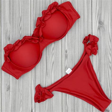 2021 Sexy Floral Bikini Set Push Up Swimwear Women Beachwear Brazilian Bikini Thong Bottoms
