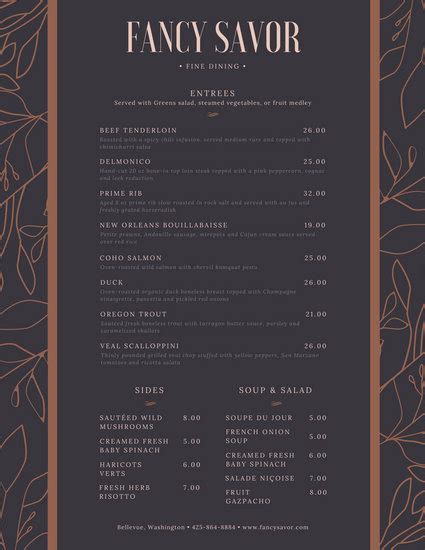 Customize 235 Elegant Menu Templates Online Canva