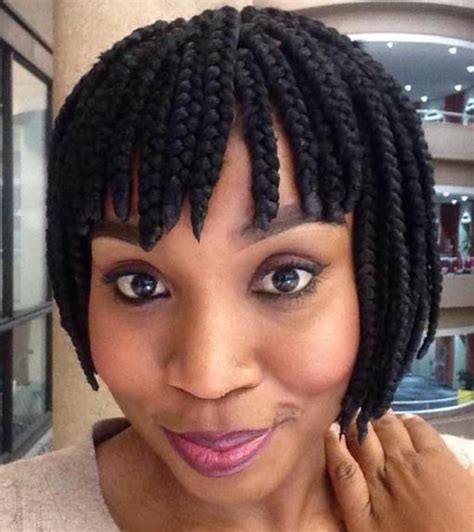 Box Braids Bob With Bangs Hot Sex Picture