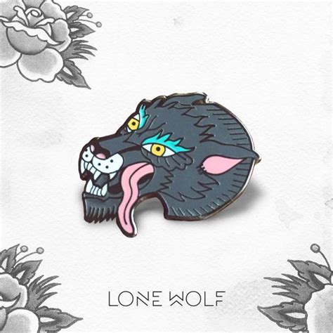 Lone Wolf Enamel Pin By Pinpointco On Etsy Pinata Party Lone Wolf