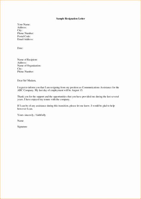 Resignation Letter Effective Immediately Best Of Simple Resignation