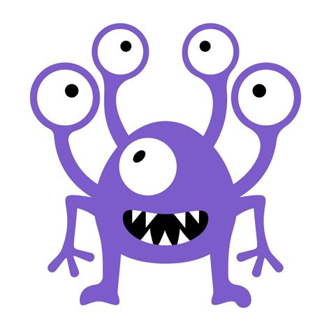 Five Eyed Monster 4488447 Vector Art At Vecteezy