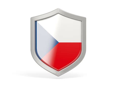shield icon illustration of flag of czech republic