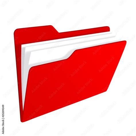 Red Folder Icon Stock Illustration Adobe Stock
