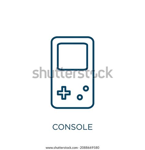 Console Icon Thin Linear Console Outline Stock Vector Royalty Free