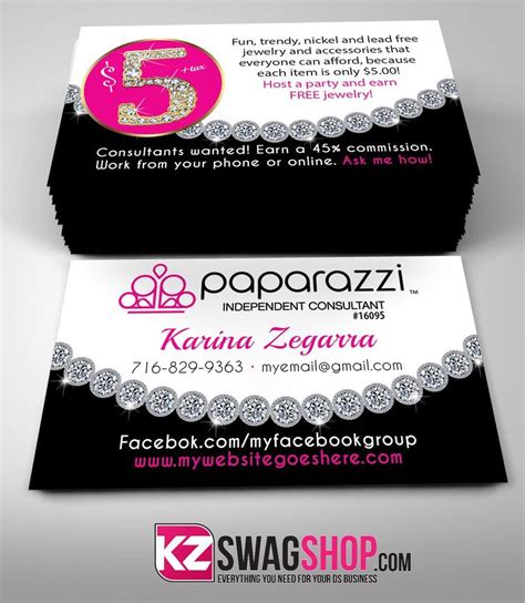 Browse by accessory type, add items to your cart, enter your payment and shipping information and you're done! $5 Bling Jewelry Business Cards Style 12 | Paparazzi accessories, Free business card templates ...