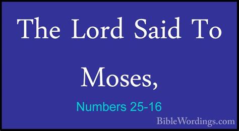 Numbers 25 Holy Bible English
