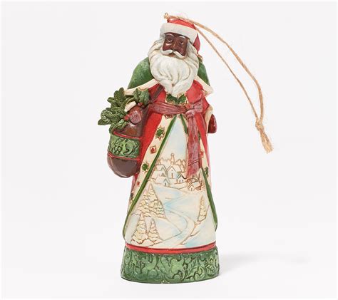 Jim Shore Heartwood Creek Black Santa Ornament Ornament