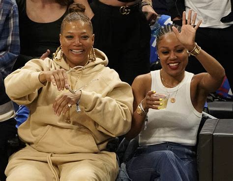 Queen Latifah Applaudit Au Clippers Game En Dior Avec Eboni Nichols