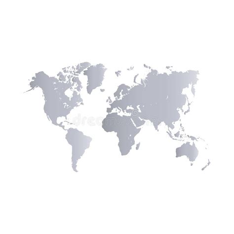 World Map On White Background Stock Vector Illustration Of Atlas