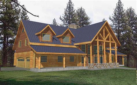 Log Cabin House Plan 5 Bedrooms 3 Bath 3492 Sq Ft Plan 34 129