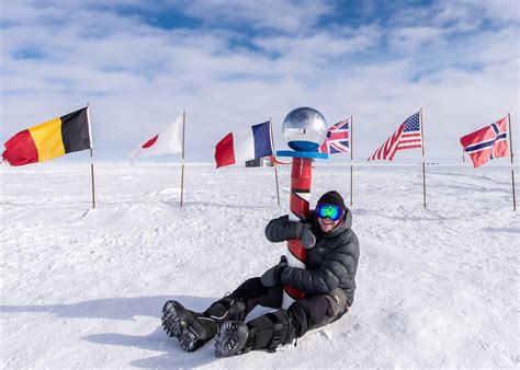Ceremonial South Pole Marker Antarctic Logistics And Expeditions