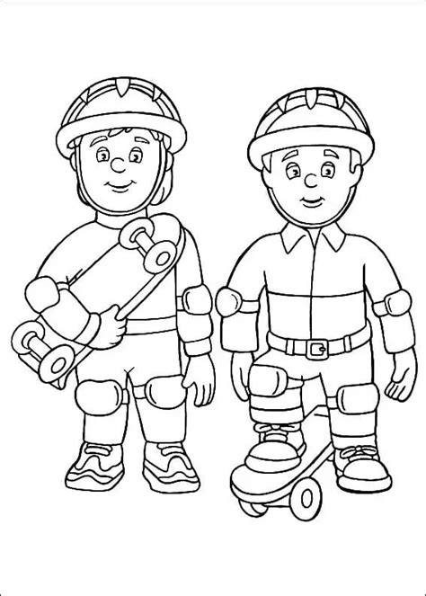 Fireman Sam Characters 7 Coloring Pages Coloring Cool