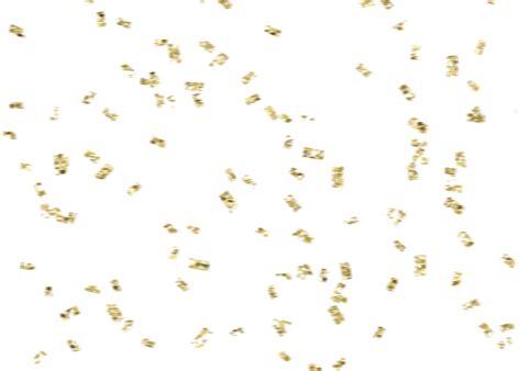 Golden Confetti Transparent Background Free Template Ppt Premium