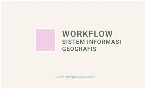 Gis Workflow Alur Dan Tahapan Kerja Sig Sistem Informasi Geografis