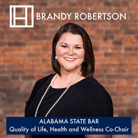 Brandy Robertson Appointed Co Chair Of Alabama State Bar Quality Of