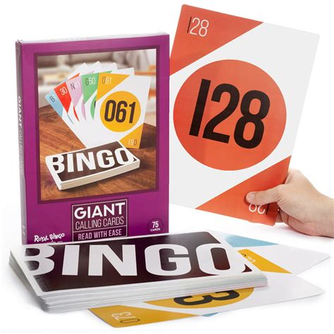 Giant Bingo Calling Cards 75 Pack Of Jumbo Call Cards For High