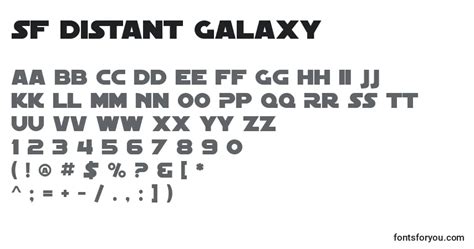 Sf Distant Galaxy Font Download For Free Online