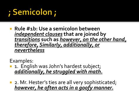 The ability to read music; Using A Semicolon With However / Semicolons and Compound sentences : You can use colons to ...