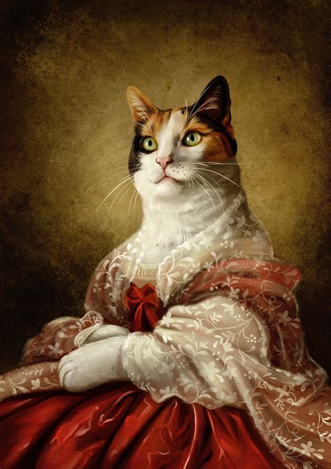 Cat Lady Portrait On Behance