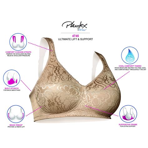 buy playtex 18 hour ultimate lift wireless bra wirefree bra with support full coverage