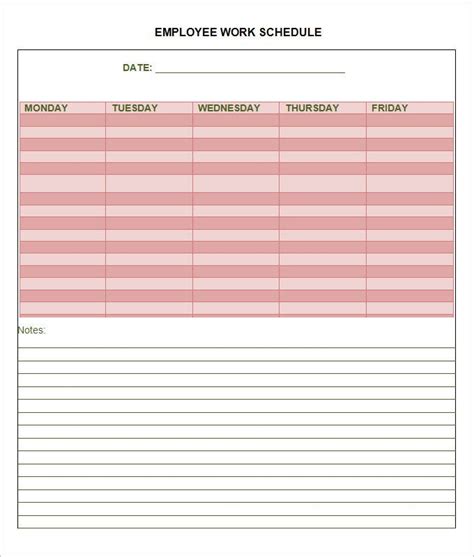Fillable and printable employee schedule template 2021. Employee Schedule Template - 14+ Free Word, Excel, PDF ...