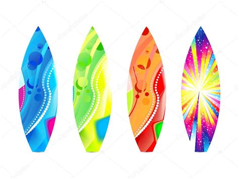 Abstract Colorful Surf Board Template — Stock Vector © Rioillustrator