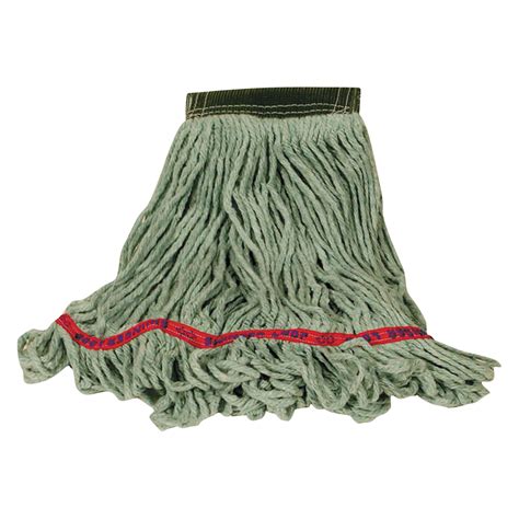 Rubbermaid Commercial Swinger Loop Wet Mop Heads Cottonsynthetic Blend Green Large 6carton
