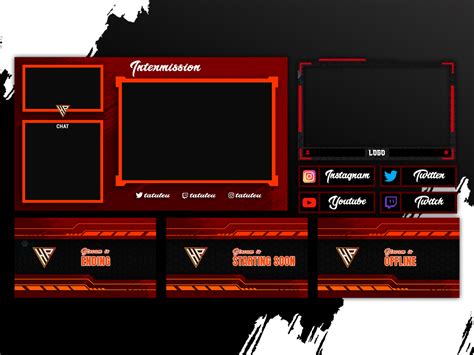 Red Twitch Stream Overlay Packages By Logo Intro And Twitch Gfx Designer