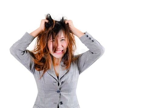 Stress Woman Stressed Is Going Crazy Stock Photo Image Of Anxious