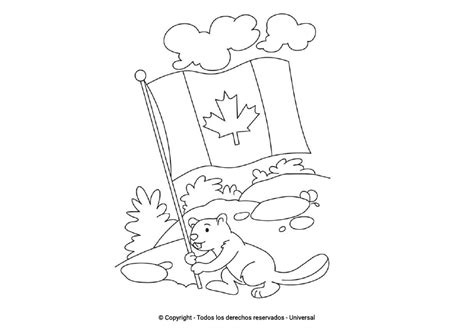 Los Mejores Dibujos de la bandera de Canadá para colorear