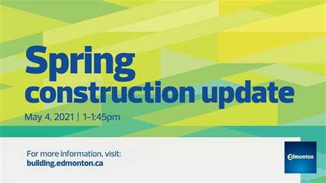 Tuesday May 4 2021 1pm Spring Construction Update Youtube