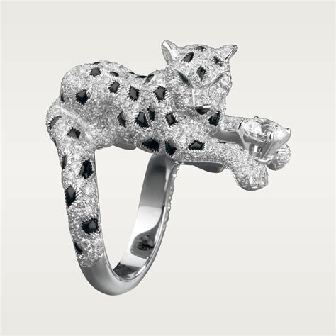 Crh Panth Re De Cartier Ring Platin Smaragde Onyx Diamanten Cartier
