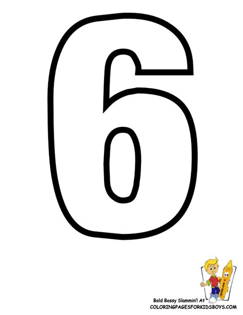 Free Printable Number 6 Coloring Pages Coloring Pages