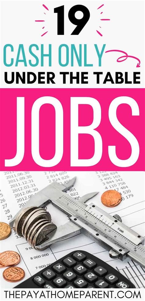 22 Under The Table Jobs that Pay in Cash Only