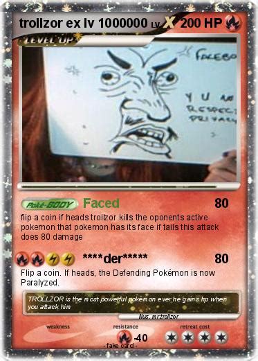 Pokémon Trollzor Ex Lv 1000000 1000000 Faced My Pokemon Card