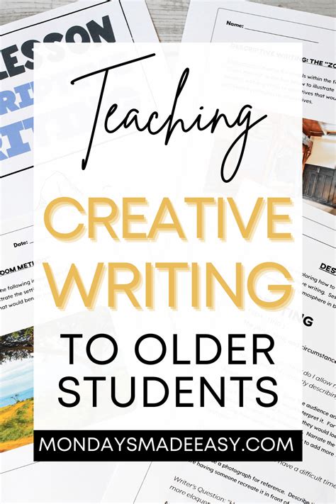How To Teach Creative Writing To Older Students