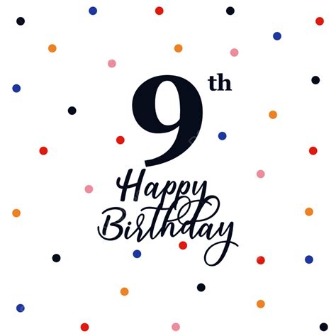 Happy 9th Birthday Anniversary Background Poster Template Download On