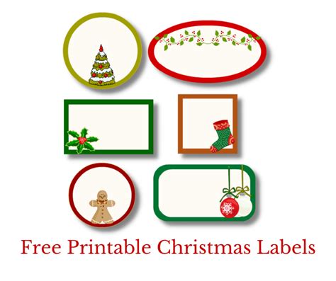 Editable Christmas Labels In 6 Different Shapes Free Printable