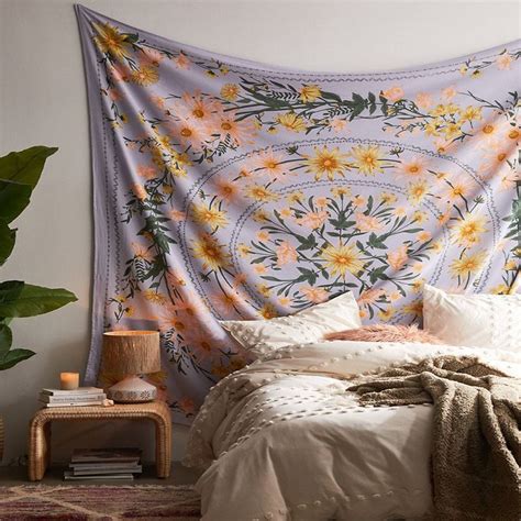 Floral Wall Hanging Mandala Wall Art Handmade Tapestry For Etsy In