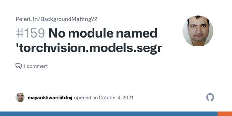 No Module Named Torchvision Models Segmentation Issue 159
